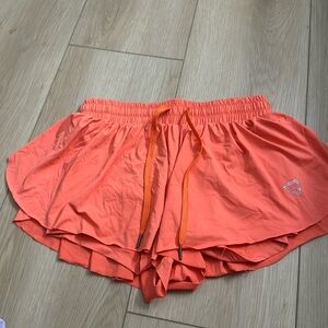 Orange flowy shorts
